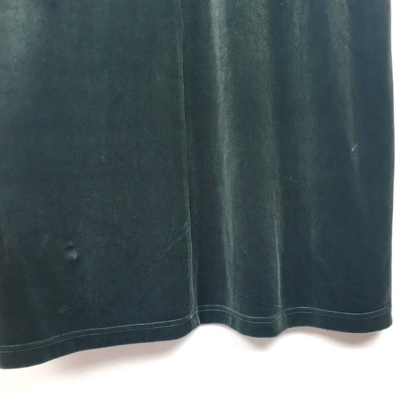 CAROLE LITTLE Long Dress Crushed Velvet Lace Stretchy Piccadilly Gown Size 12 - Picture 7 of 9